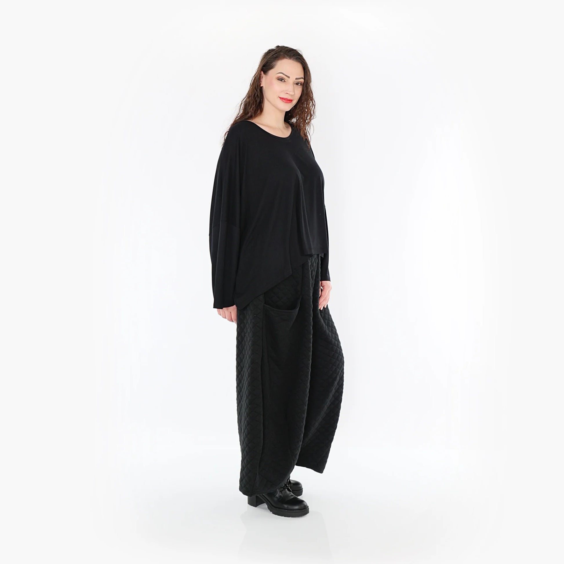Ballonhose von AKH Fashion aus Materialmix, 1394.08069, Schwarz, Schick, Modern, Bequem