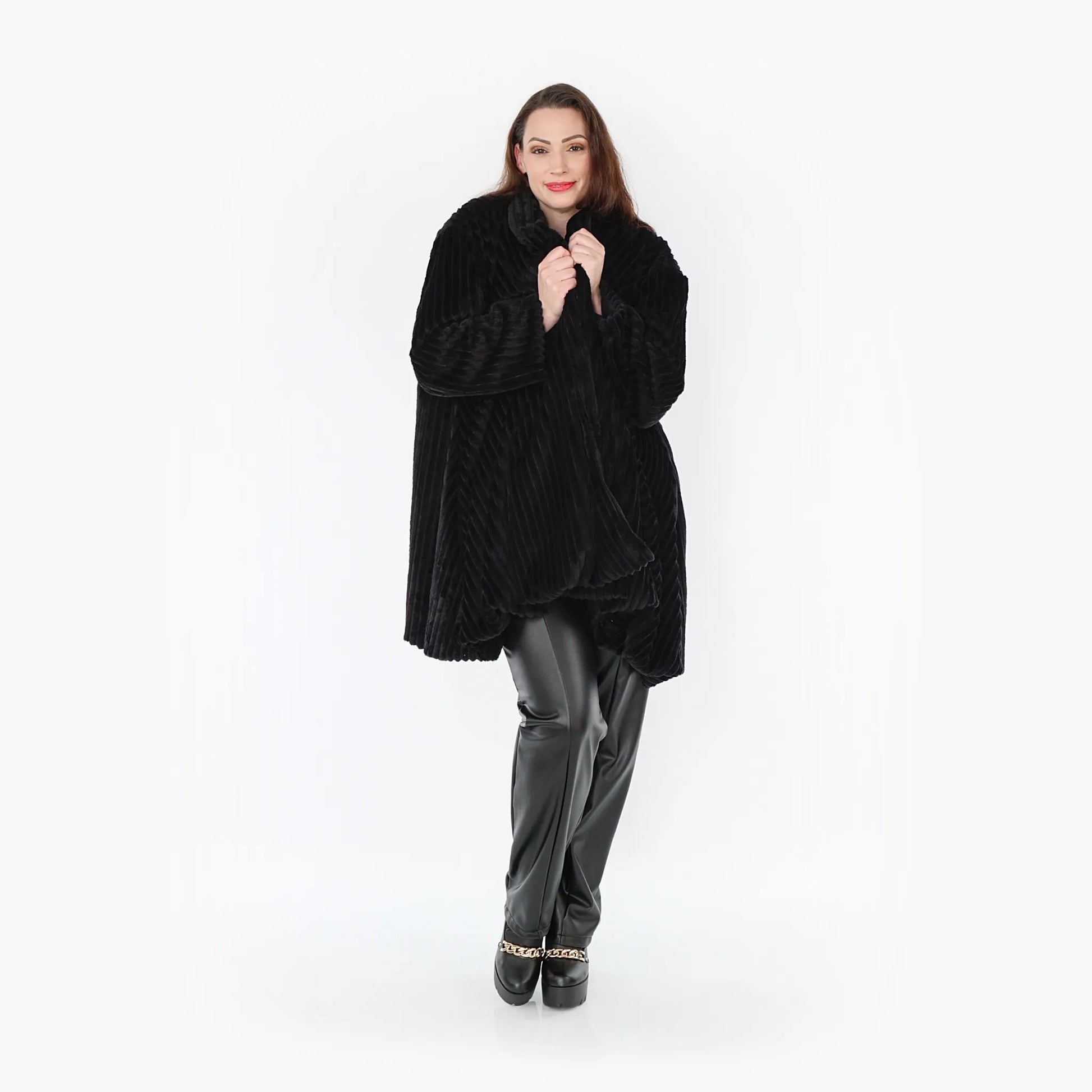A-Form Jacke von AKH Fashion aus Polyester, 1413.07015, Schwarz, Schick, Modern, Bequem