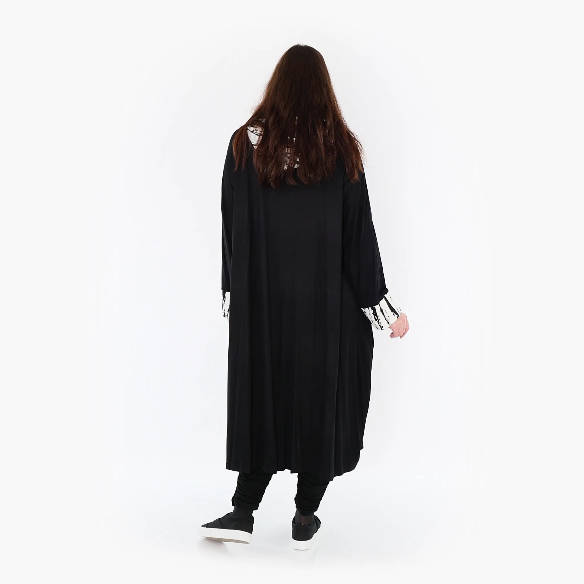 A-Form Mantel von AKH Fashion aus Viskose, 1418.06891, Weiß/Schwarz, Schick, Modern