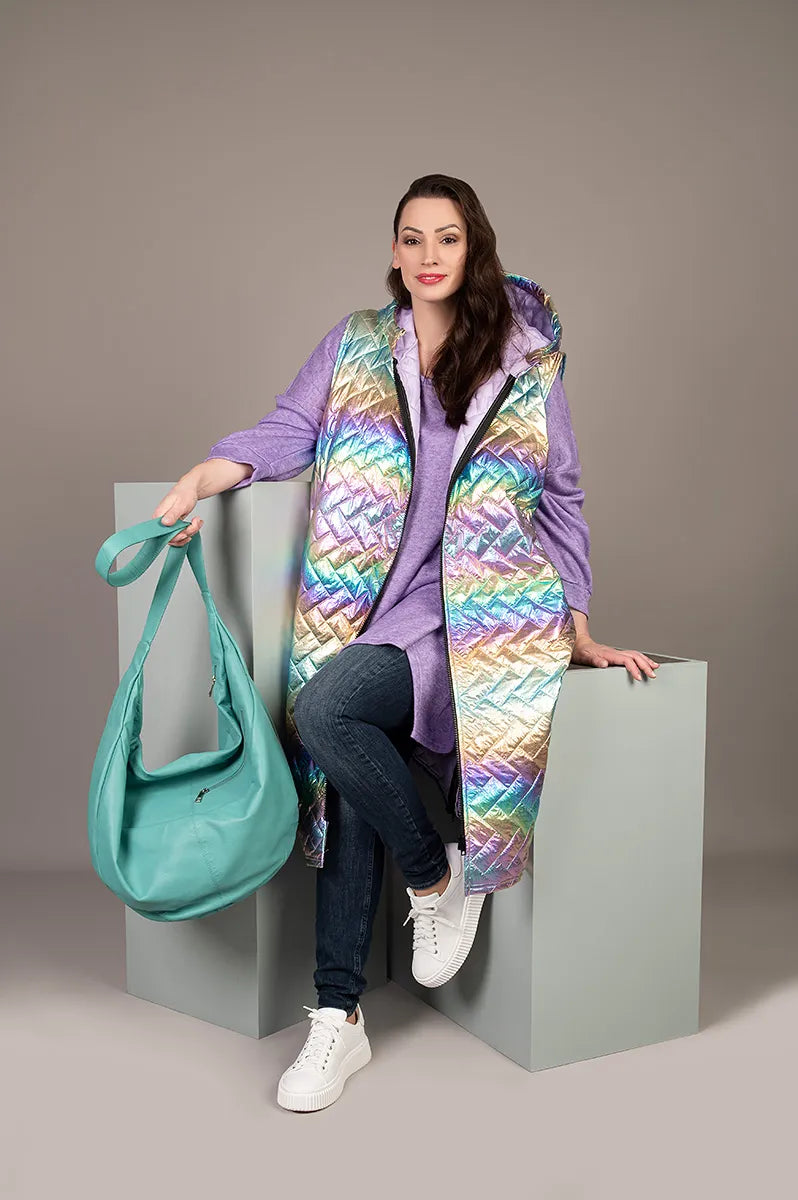 AKH Fashion Weste in gerader Form, aus Polyester, 1436.06879, Multicolor, Schick, Modern