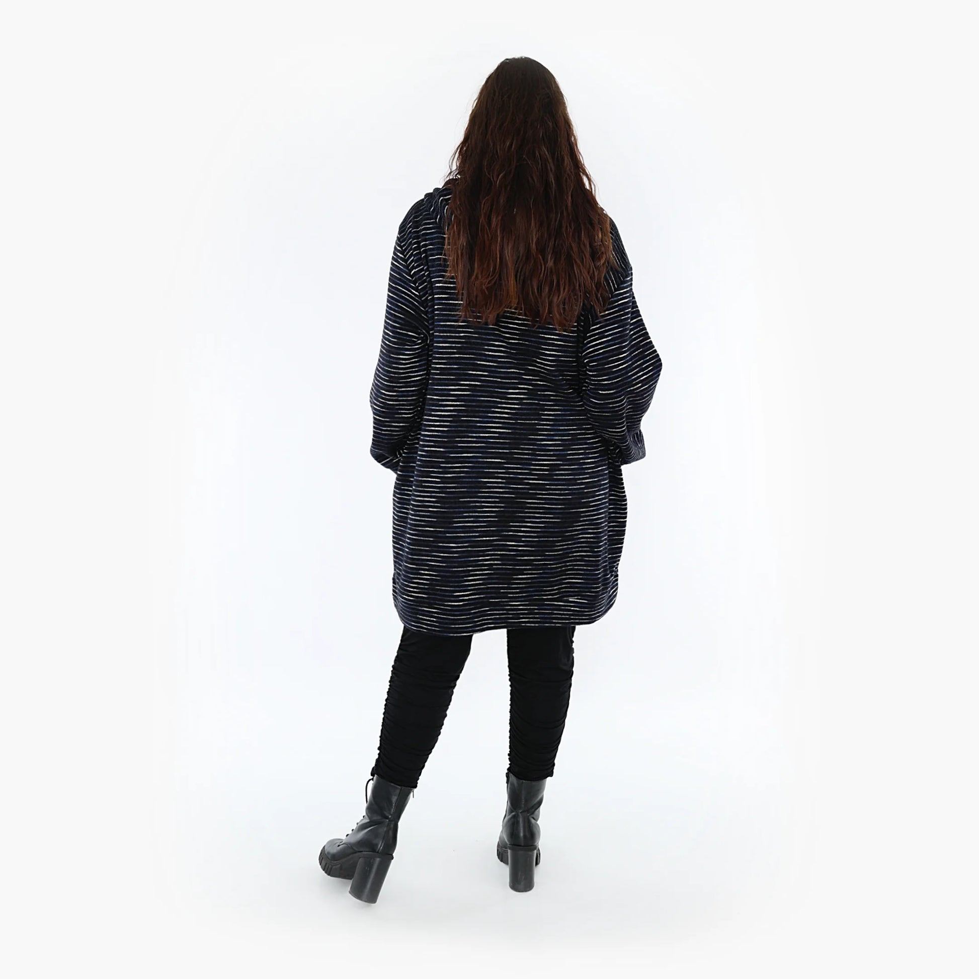 AKH Fashion Jacke in gerader Form, aus Baumwolle, 1367.06820, Schwarz-Blau-Weiß, Schick