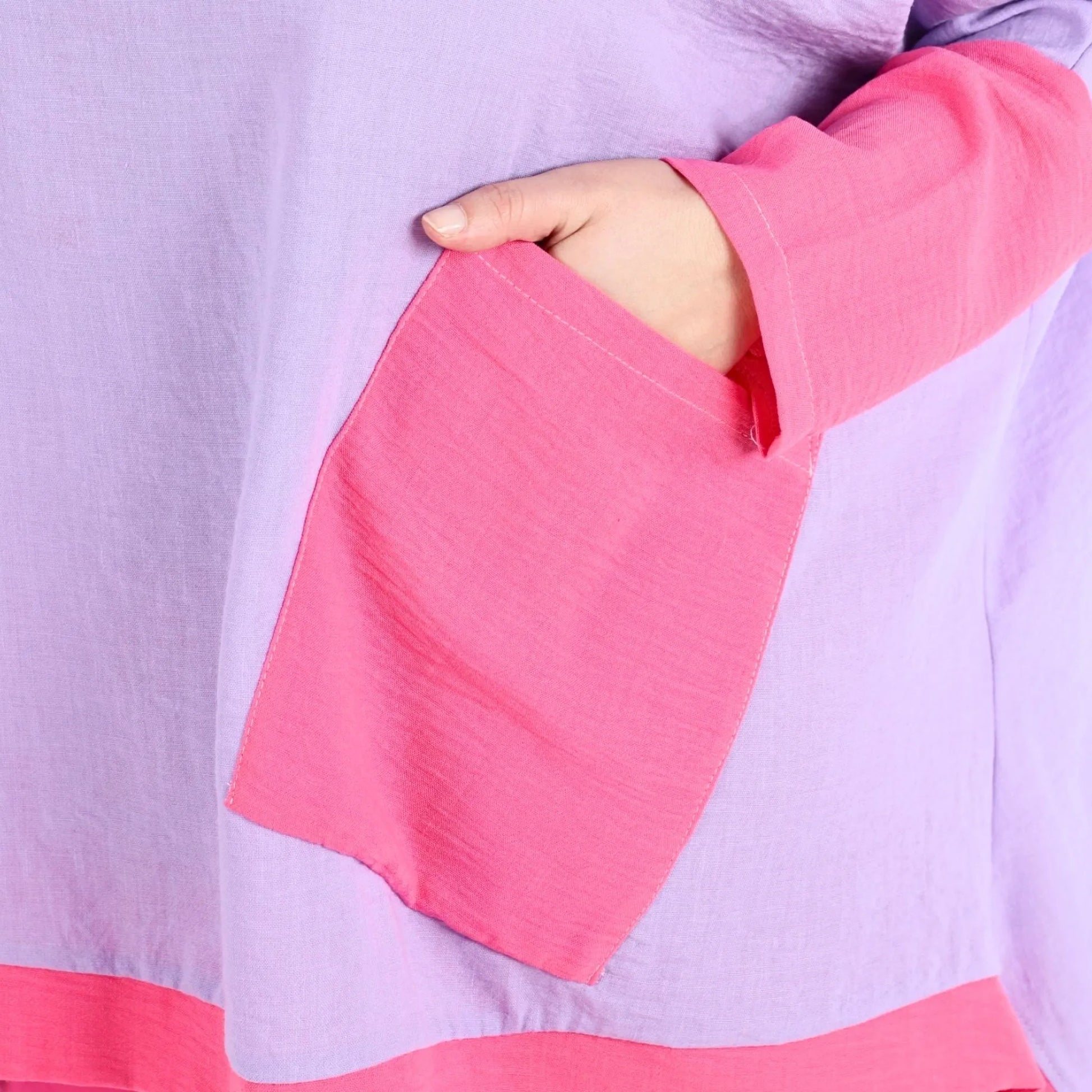 A-Form Bigshirt von AKH Fashion aus Viskose, 1305.02413, Flieder-Pink, Schick, Modern, Bequem