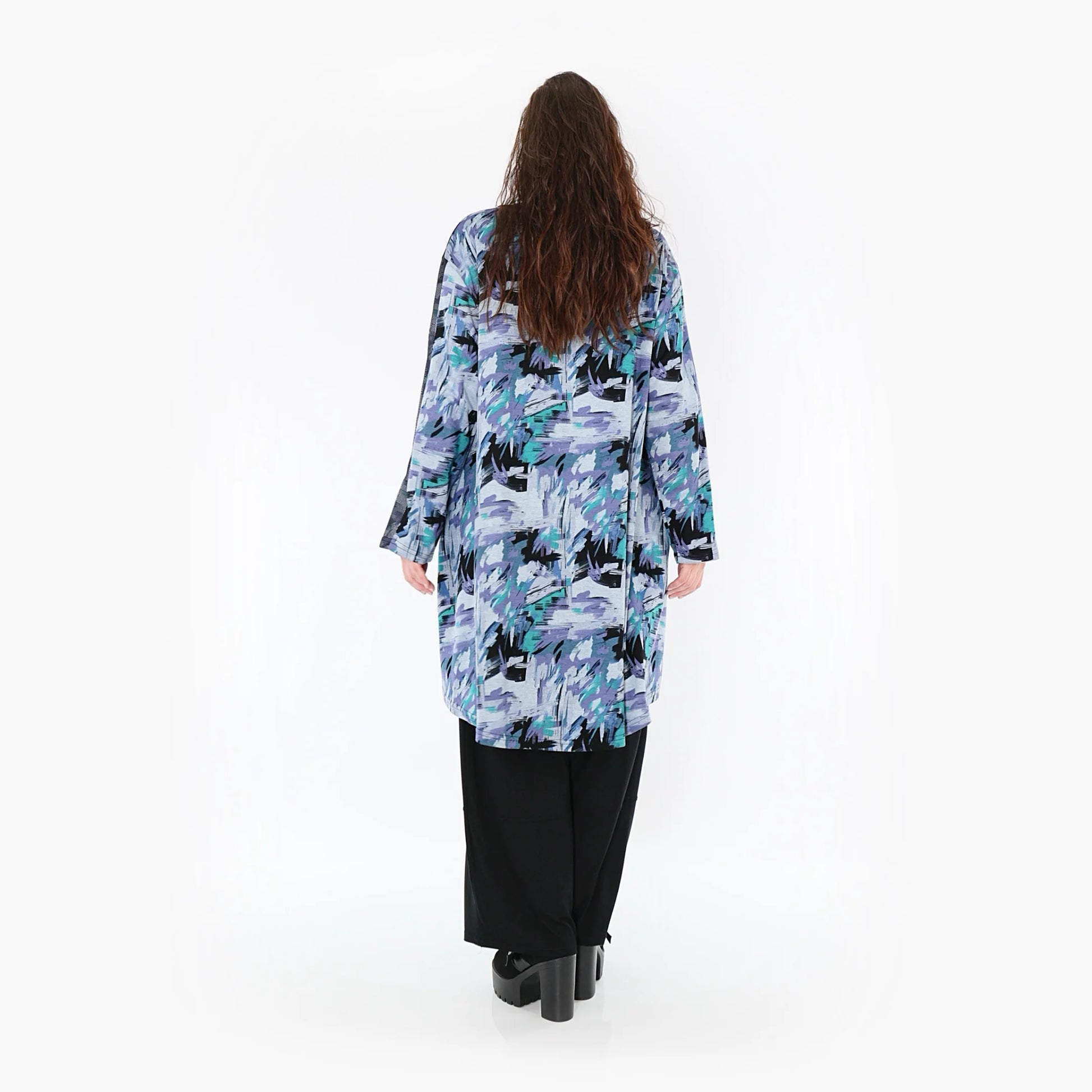 AKH Fashion Shirt in gerader Form, aus Viskose, 1381.06886, Petrol, Grafik, Schick