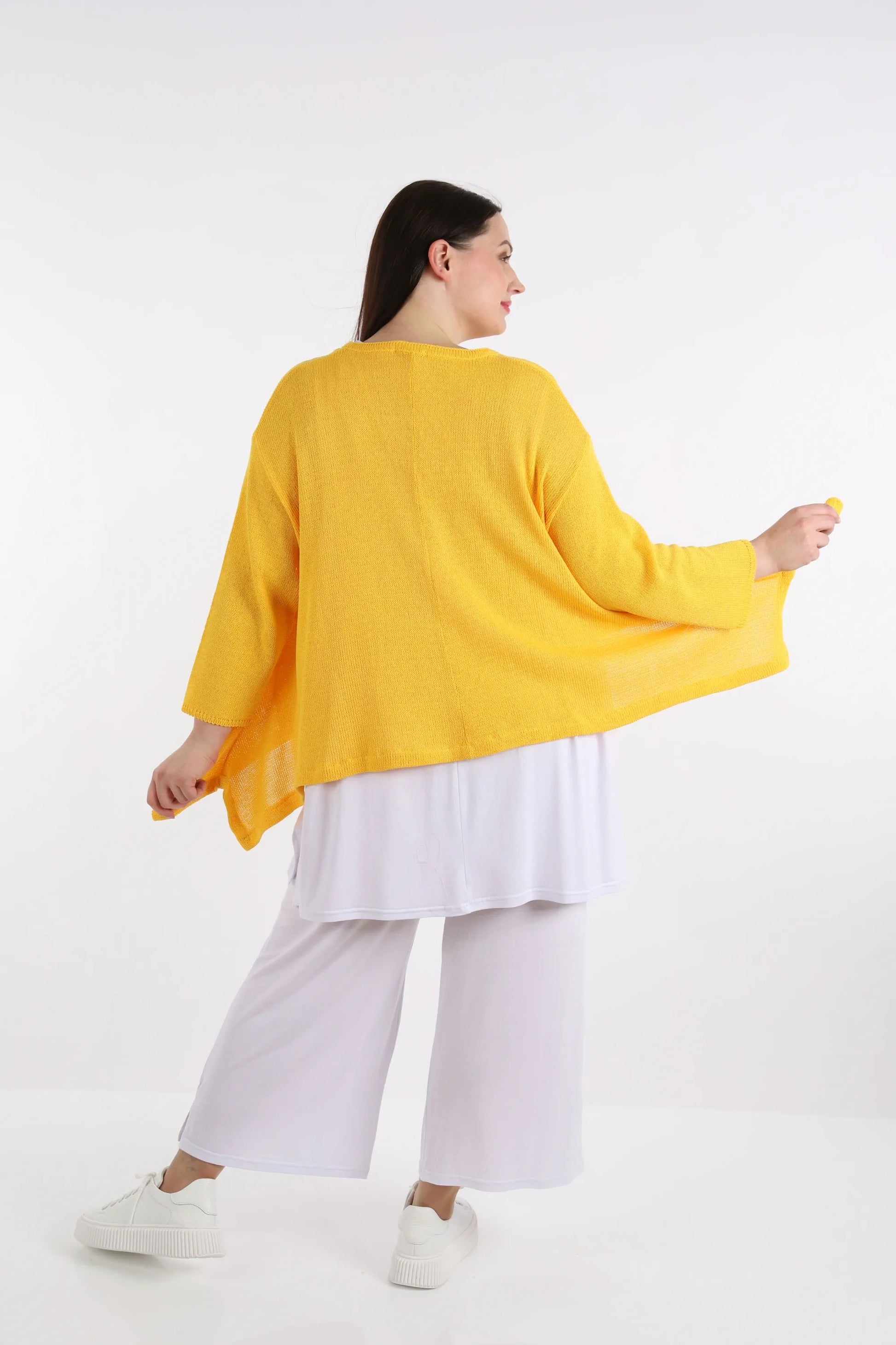 A-Form Jacke von AKH Fashion aus Baumwolle, 1110.00118, Gelb, Schick, Modern, Bequem