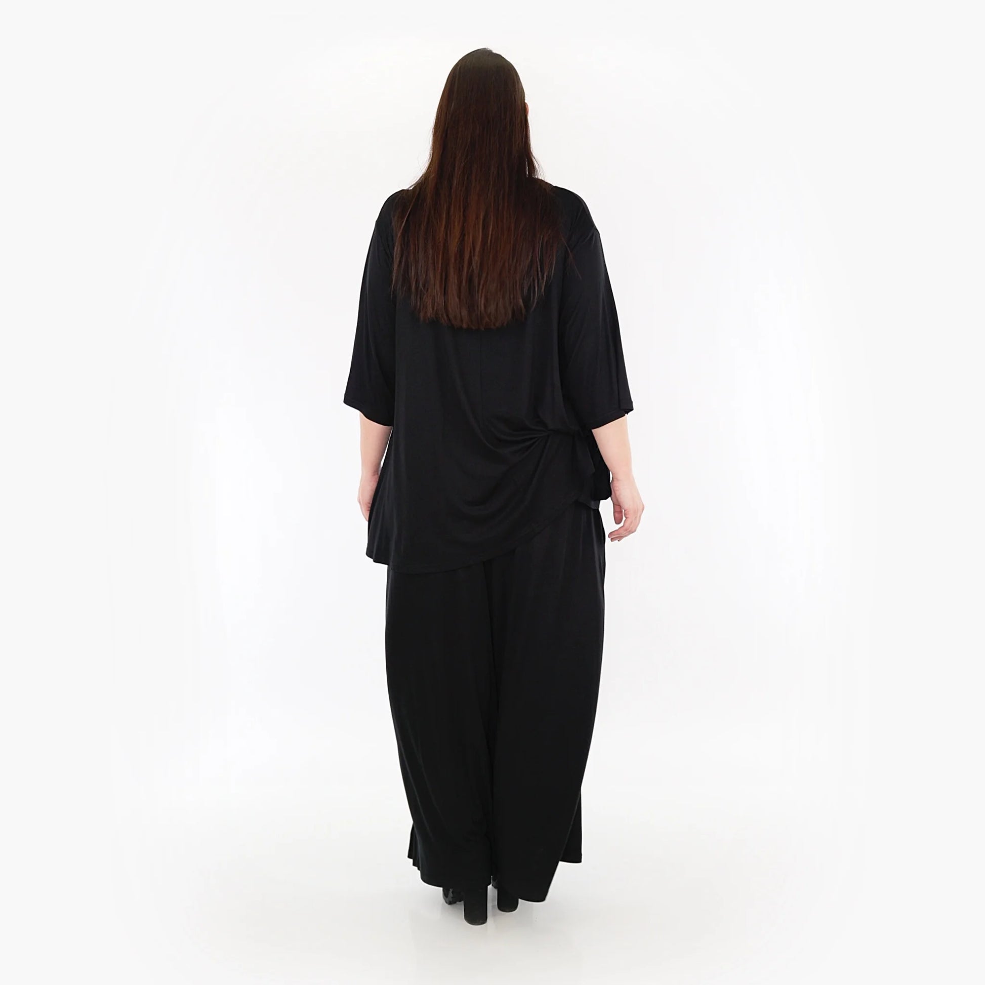 AKH Fashion Hose in kastiger Form, aus Viskose, 1233.06720, Schwarz, Schick, Modern