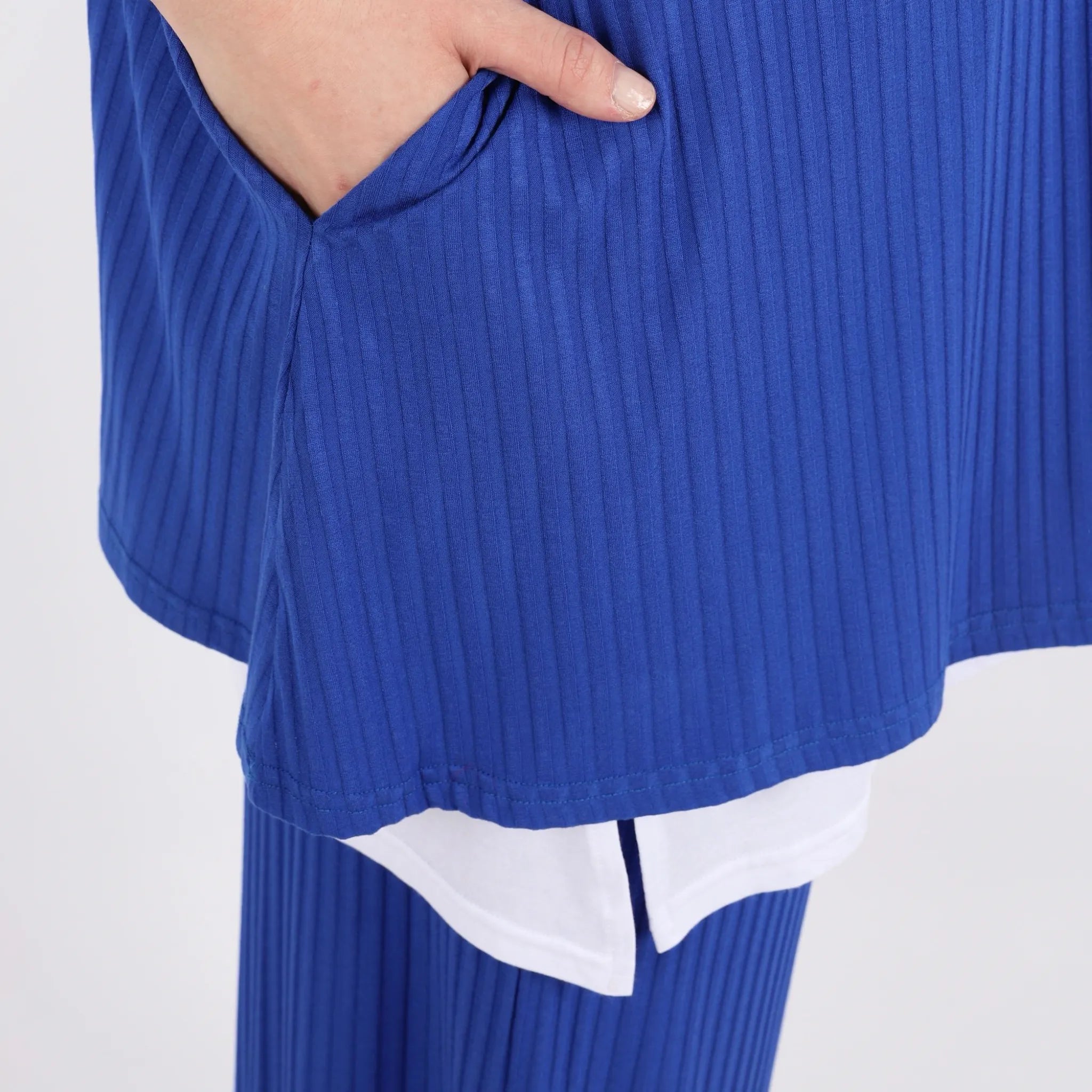 Papita Bigshirt in Glocken-Form, aus Viskose, 6936, Royal Blue, Schick, Modern, Bequem