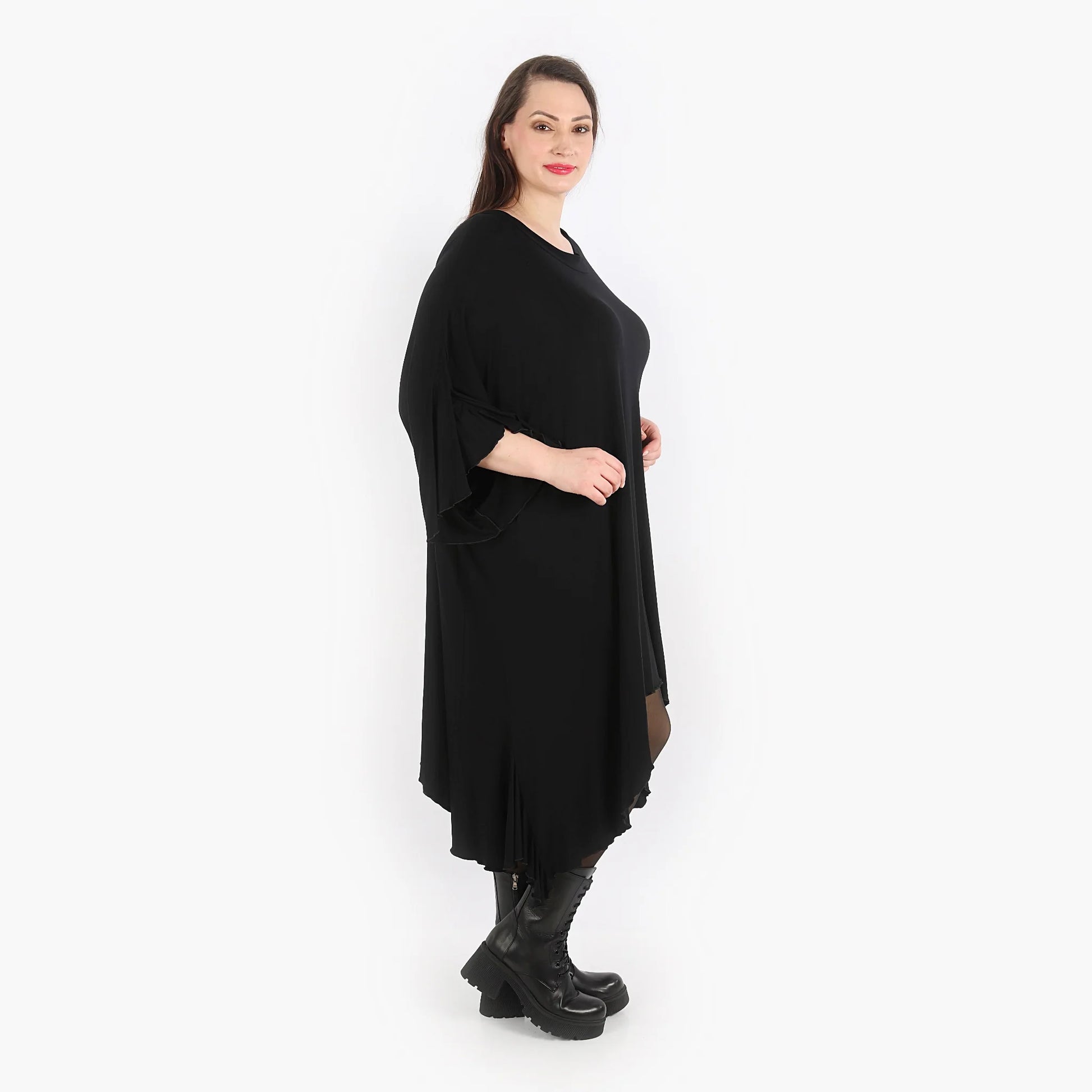 A-Form Bigshirt von AKH Fashion aus Viskose, 1312.06514, Schwarz, Schick, Modern, Bequem