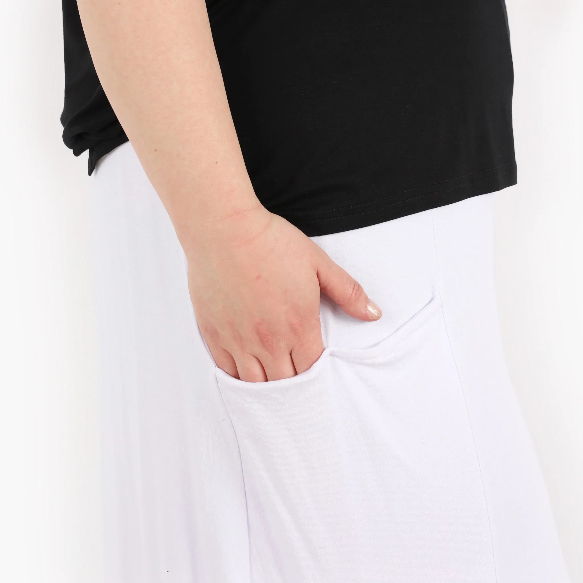 Ballonhose von AKH Fashion aus Viskose, 1312.08069, Weiß, Schick, Modern, Bequem