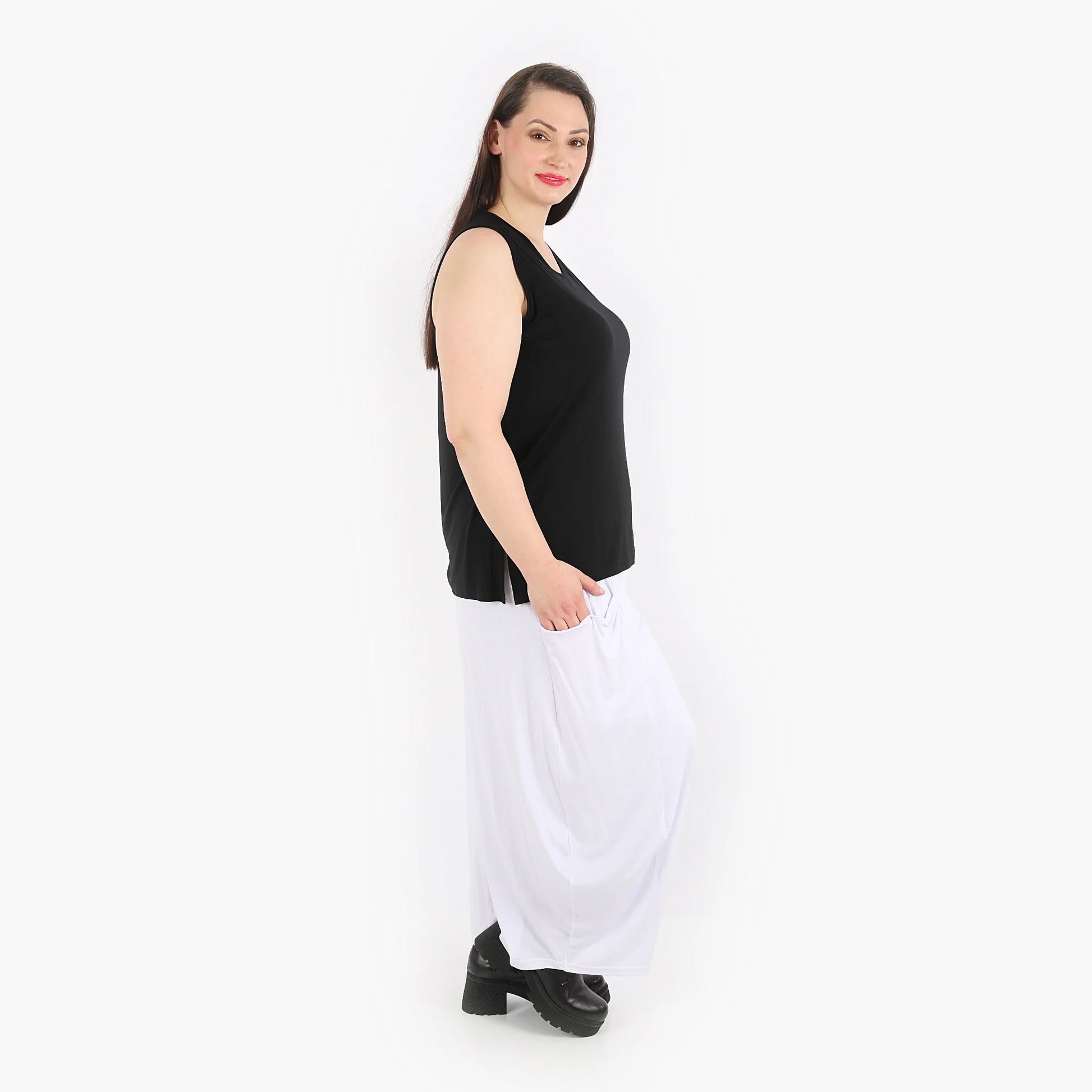Ballonhose von AKH Fashion aus Viskose, 1312.08069, Weiß, Schick, Modern, Bequem