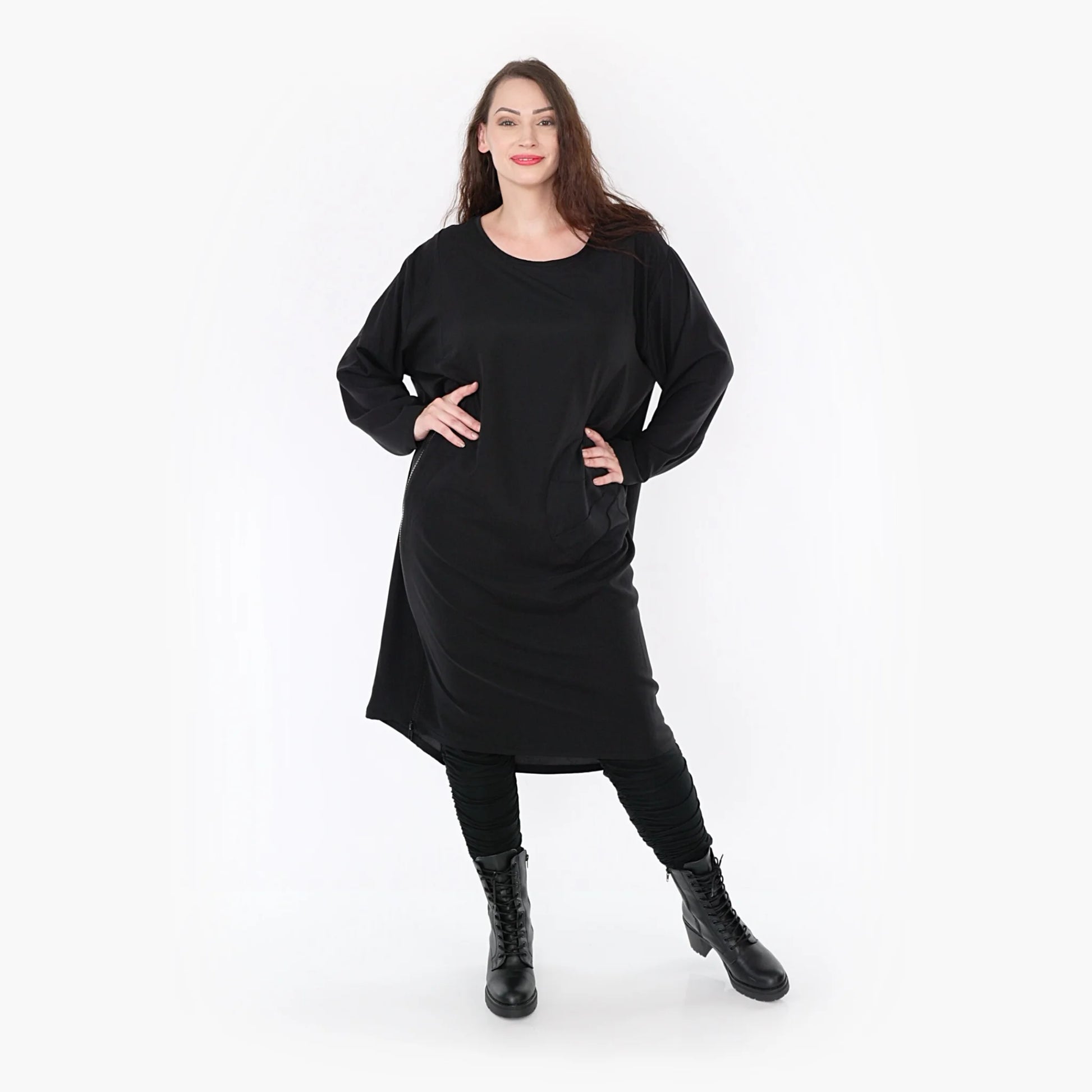 Ballonkleid von AKH Fashion aus Viskose, 1325.06942, Schwarz, Schick, Modern, Bequem