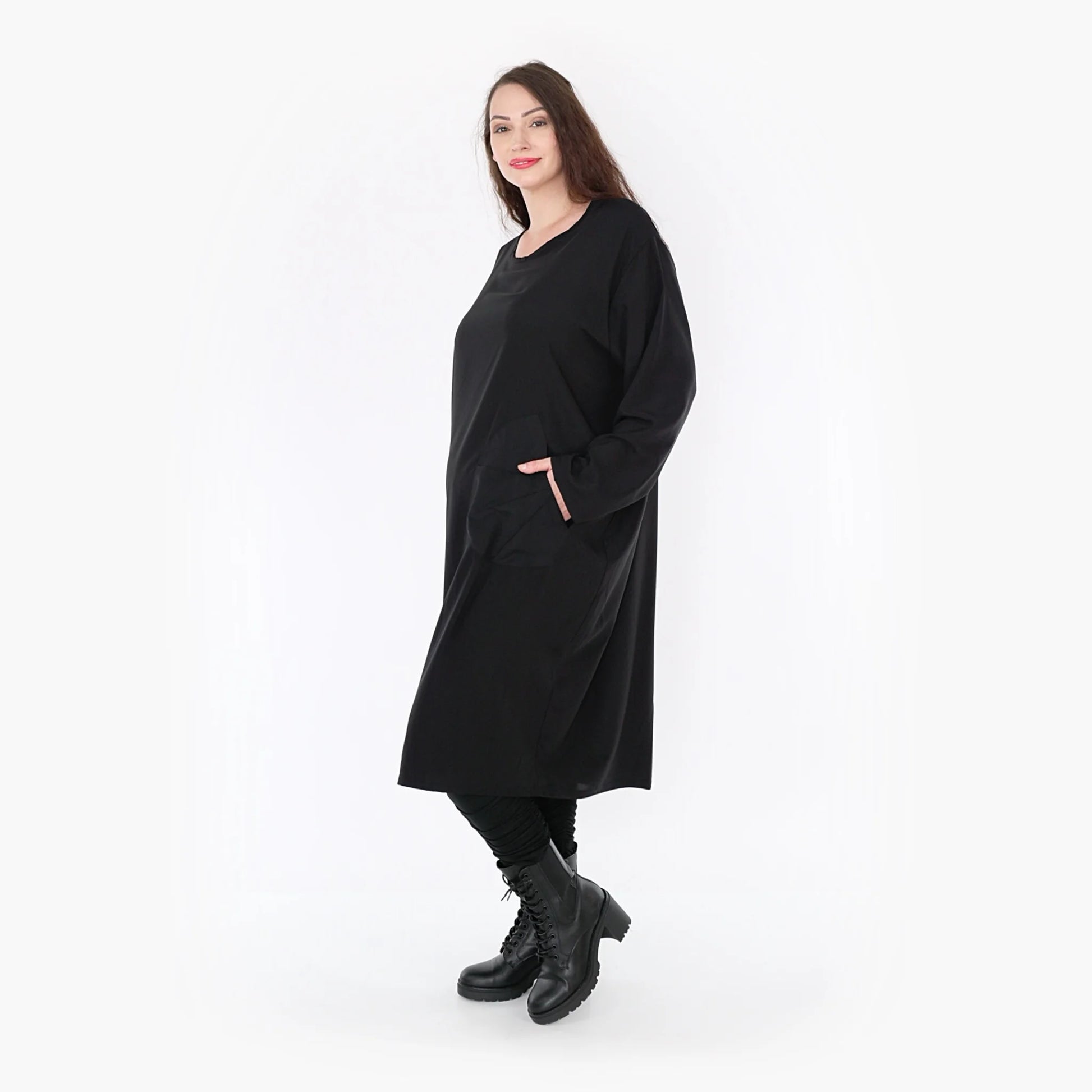 Ballonkleid von AKH Fashion aus Viskose, 1325.06942, Schwarz, Schick, Modern, Bequem