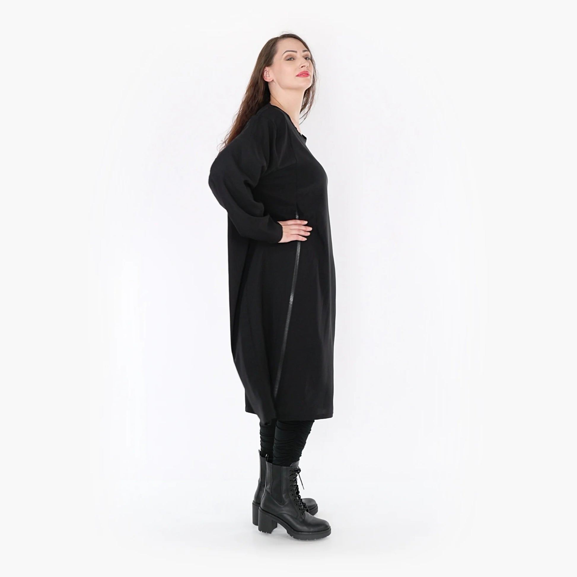 Ballonkleid von AKH Fashion aus Viskose, 1325.06942, Schwarz, Schick, Modern, Bequem
