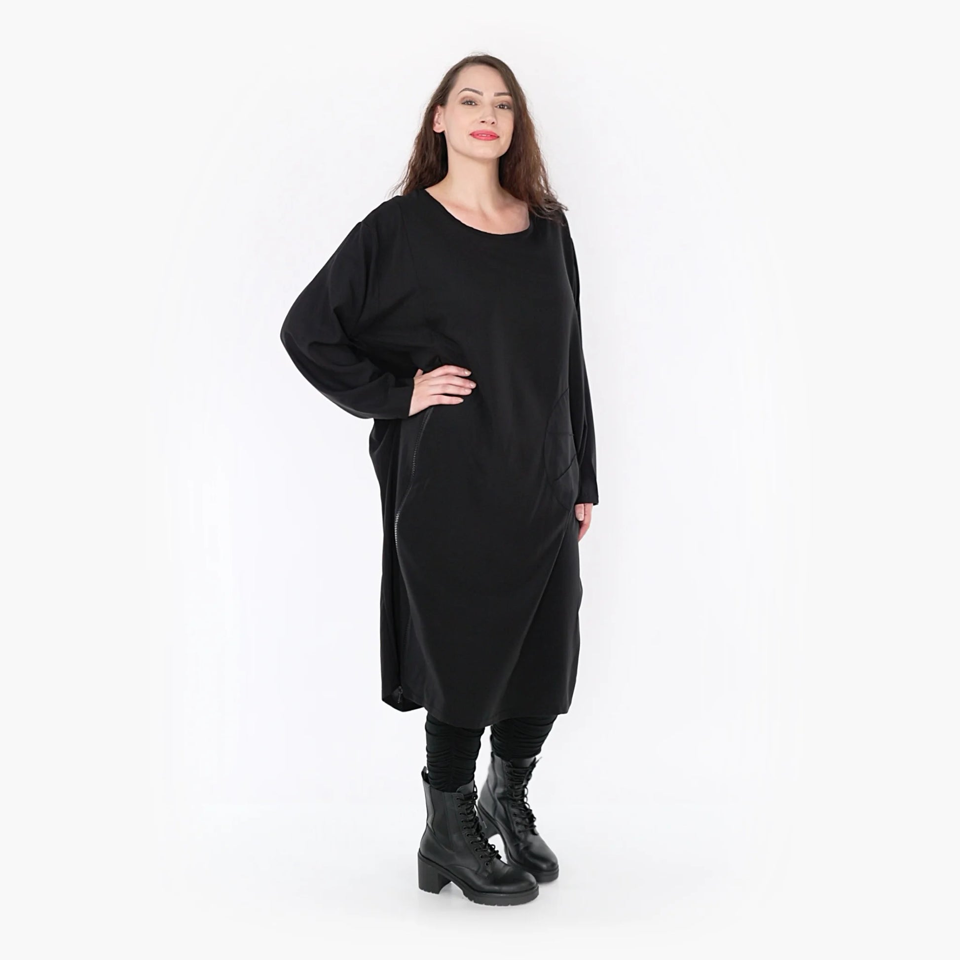 Ballonkleid von AKH Fashion aus Viskose, 1325.06942, Schwarz, Schick, Modern, Bequem