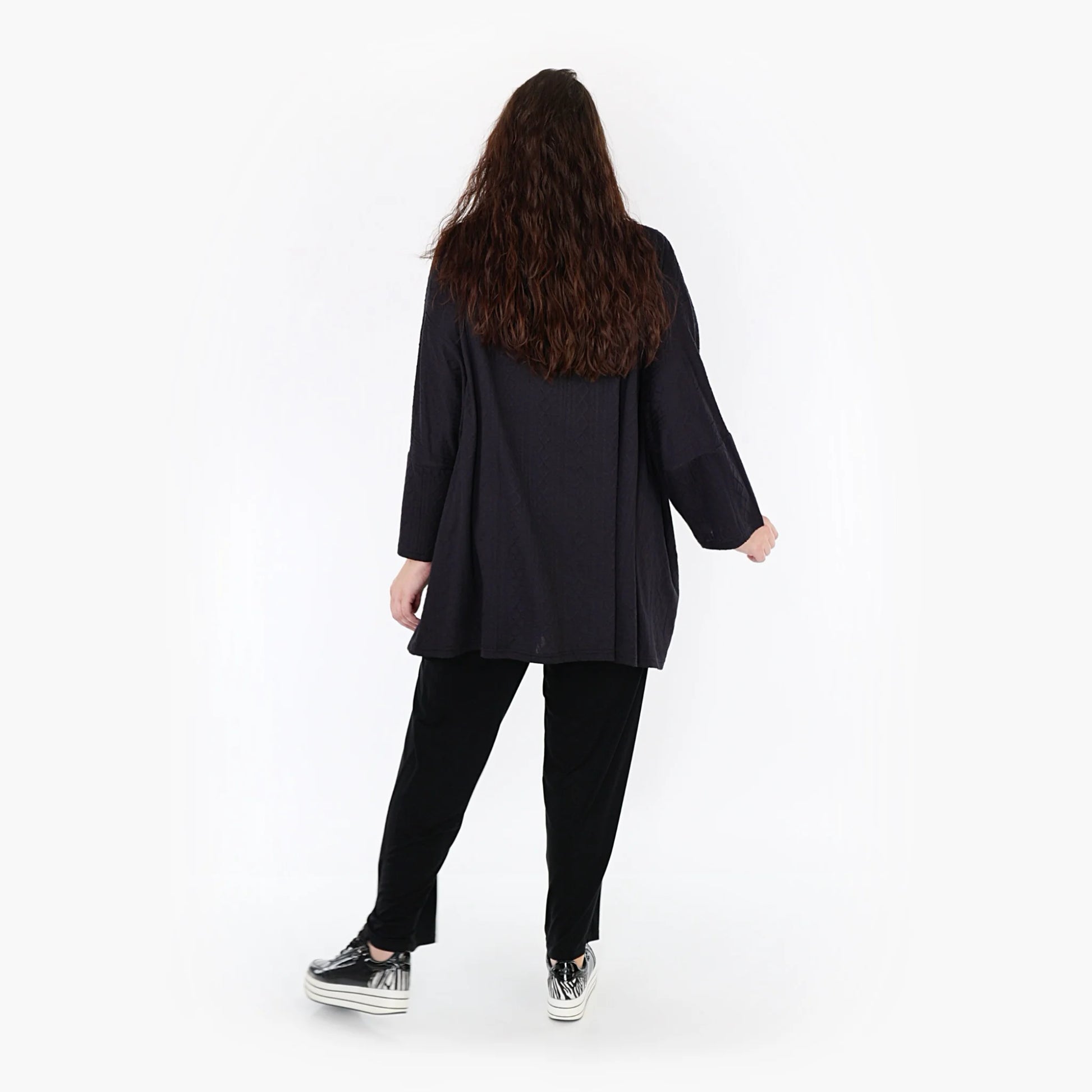 A-Form Bigshirt von AKH Fashion aus Viskose, 1340.06973, Schwarz, Schick, Modern, Bequem
