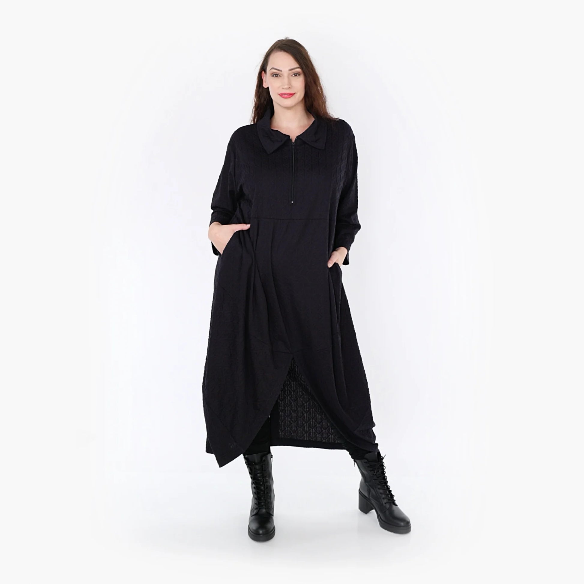 Ballonkleid von AKH Fashion aus Viskose, 1342.06975, Schwarz, Schick, Modern, Bequem