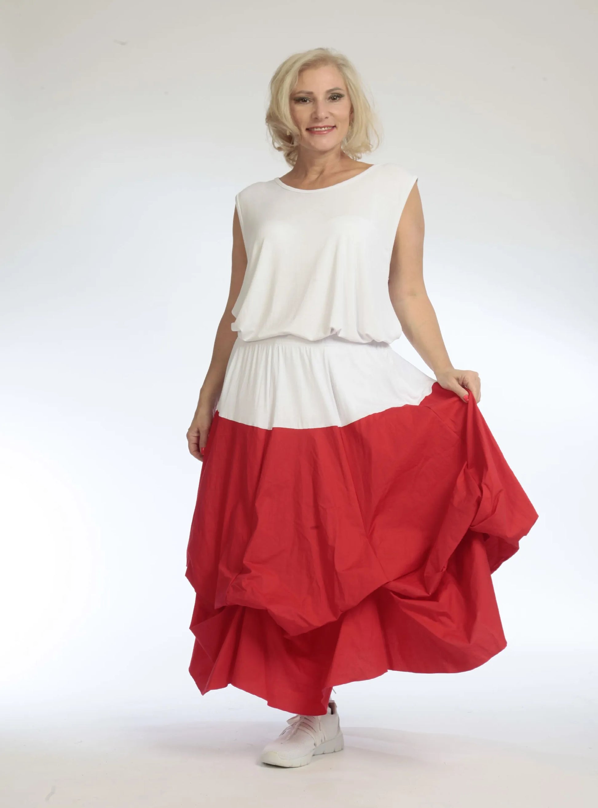 Ballonrock von AKH Fashion aus Baumwolle, 1109.07559, Rot, Schick, Modern, Bequem