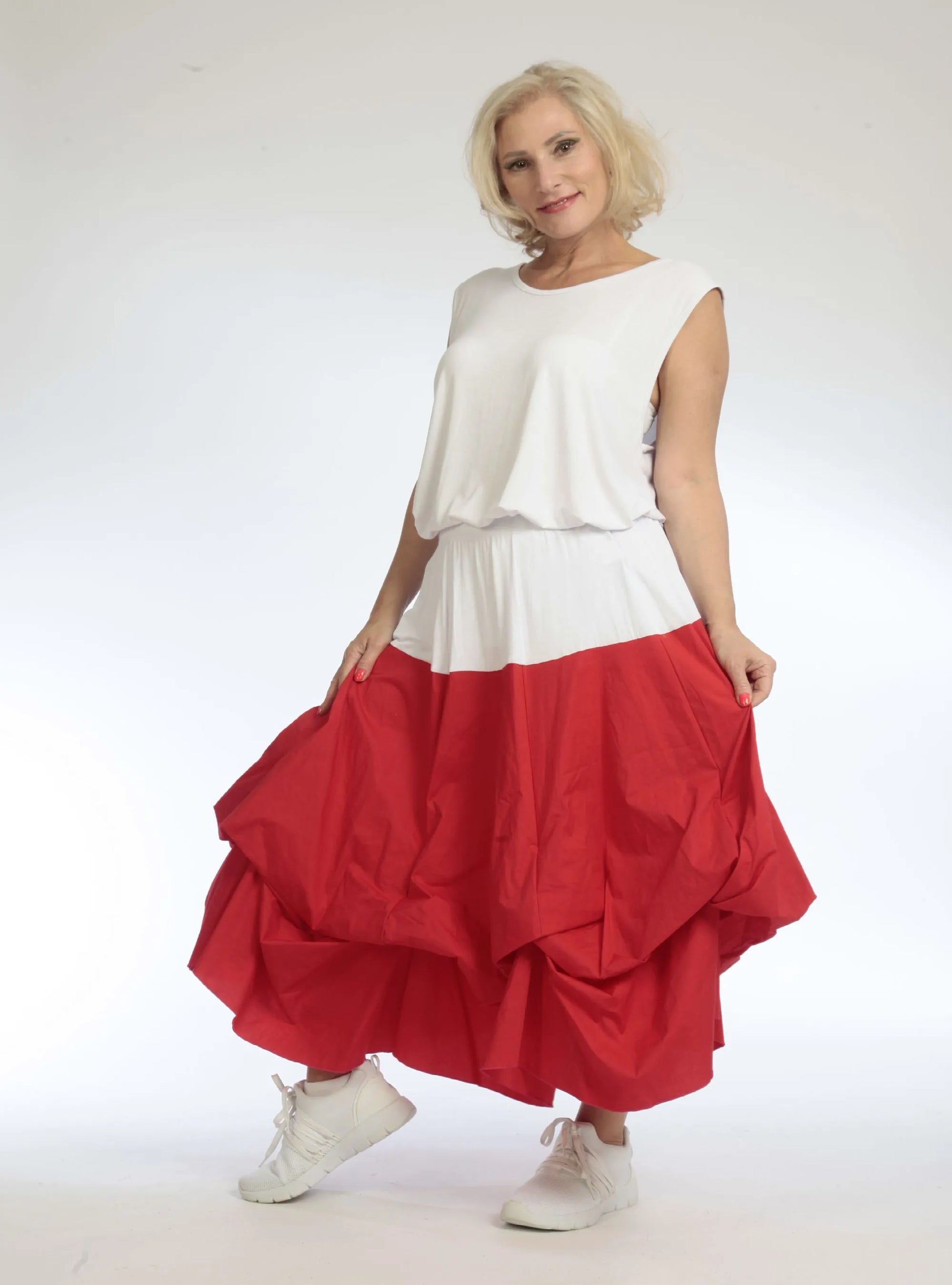 Ballonrock von AKH Fashion aus Baumwolle, 1109.07559, Rot, Schick, Modern, Bequem