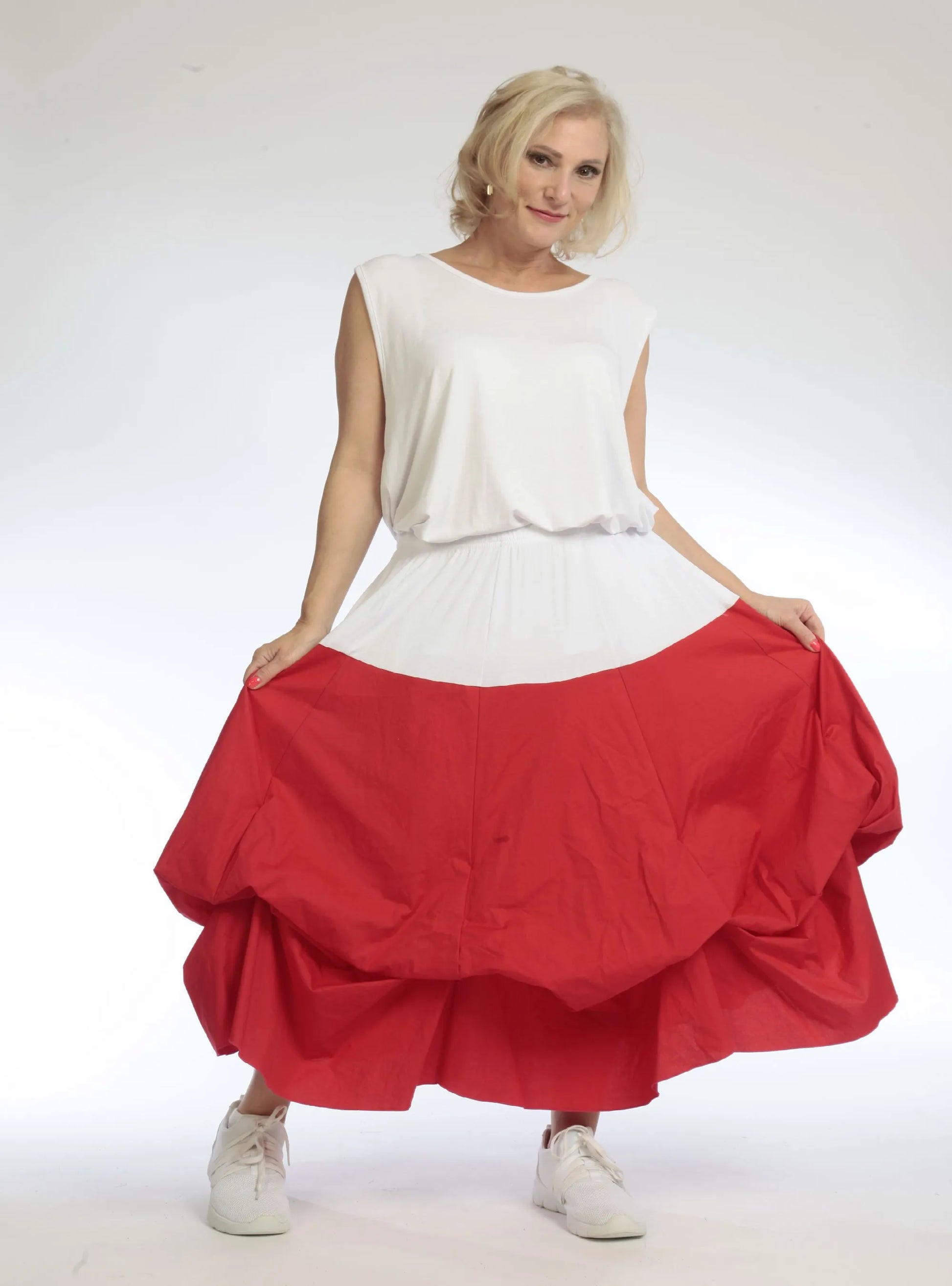 Ballonrock von AKH Fashion aus Baumwolle, 1109.07559, Rot, Schick, Modern, Bequem