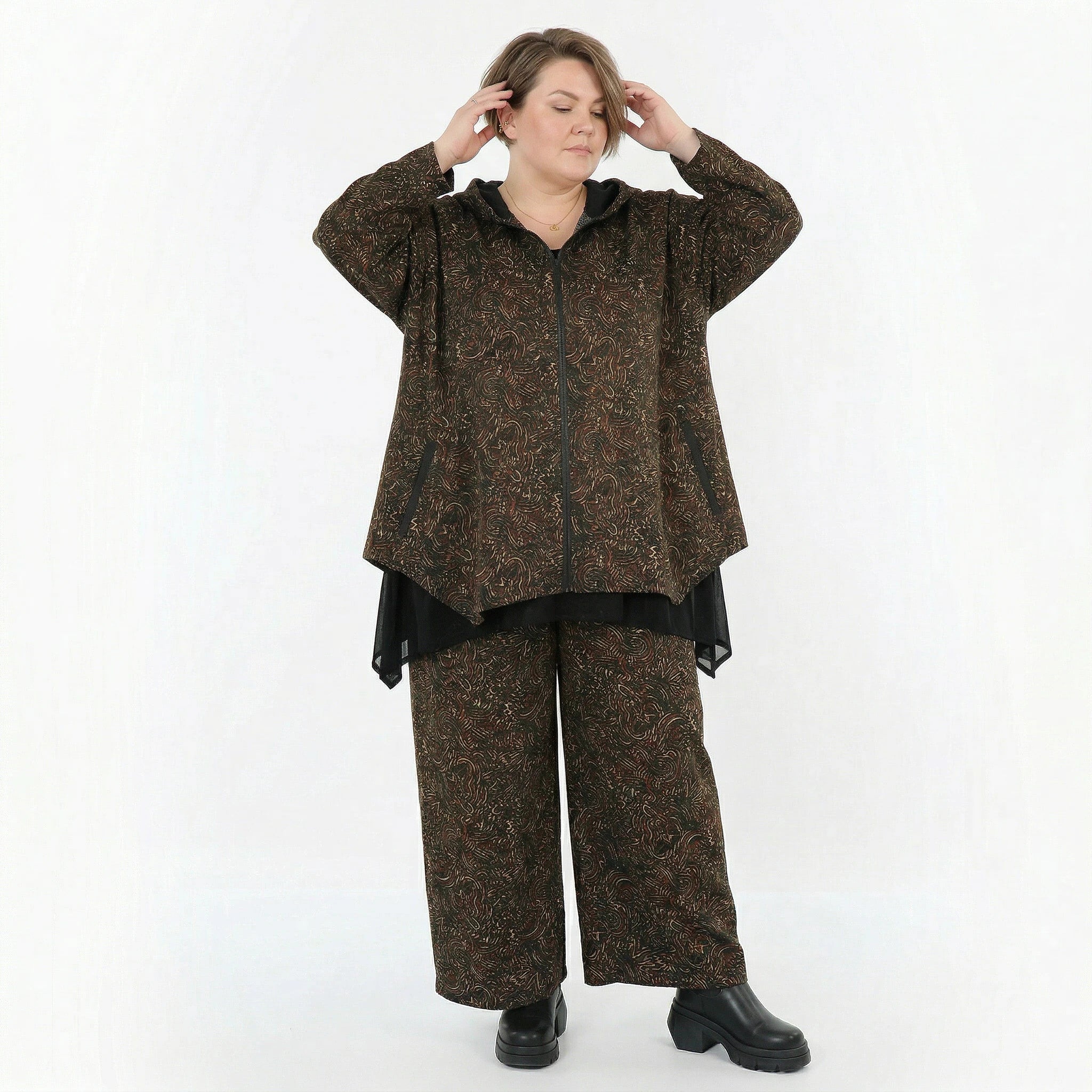 Marlene Hose von AKH Fashion aus Materialmix, 1516.07083, Cognac