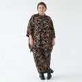 A-Form Jacke von AKH Fashion aus Viskose, 1517.07116, Schwarz/Cognac/Weiß, Pinselstrich