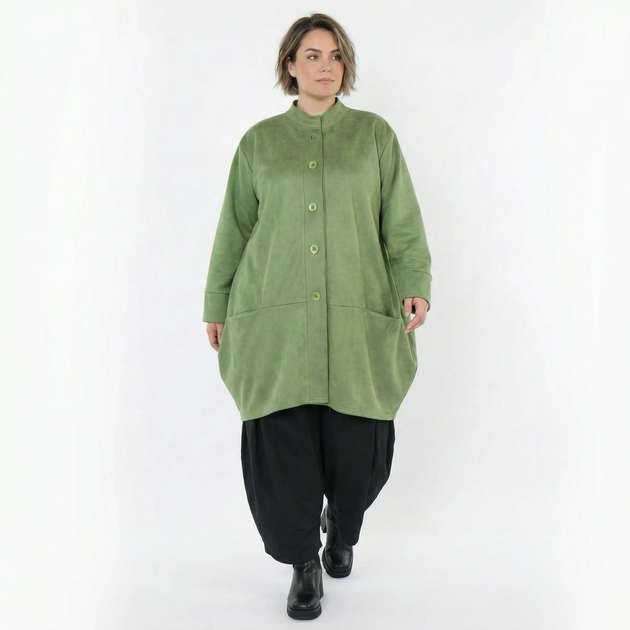 Ballonjacke von AKH Fashion aus Polyester, 1520.07094, Grün, Ausgefallen, Zeitlos, Schick