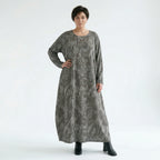Ballonkleid von AKH Fashion aus Materialmix, 1501926, Grau/Schwarz/Weiß, Vichy-Streifen