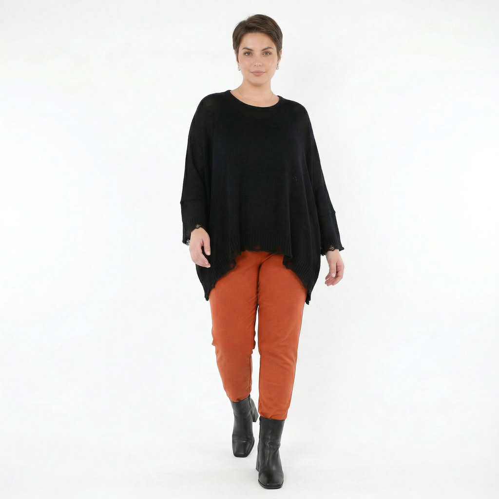 AKH Fashion Leggings in gerader Form, aus Viskose, 1531.0P100, Rost, Ausgefallen, Zeitlos