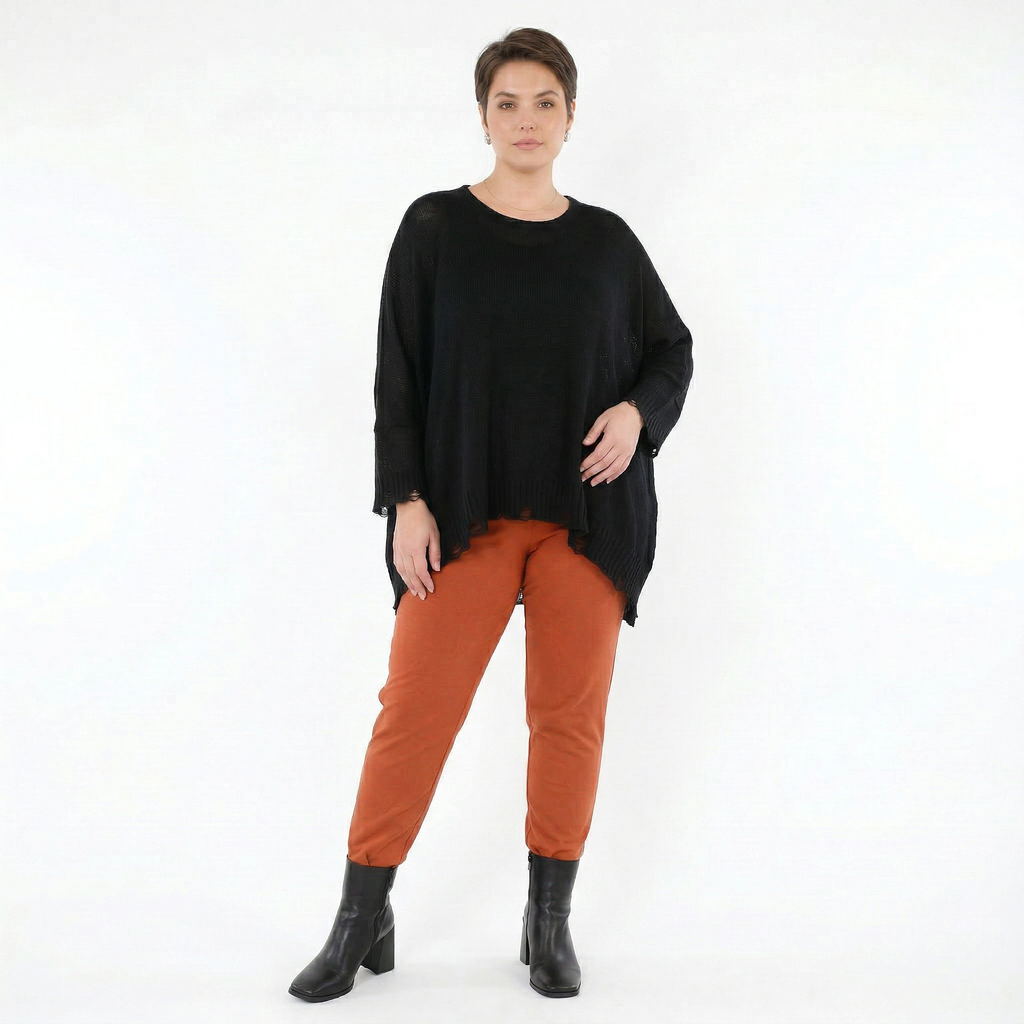 AKH Fashion Leggings in gerader Form, aus Viskose, 1531.0P100, Rost, Ausgefallen, Zeitlos