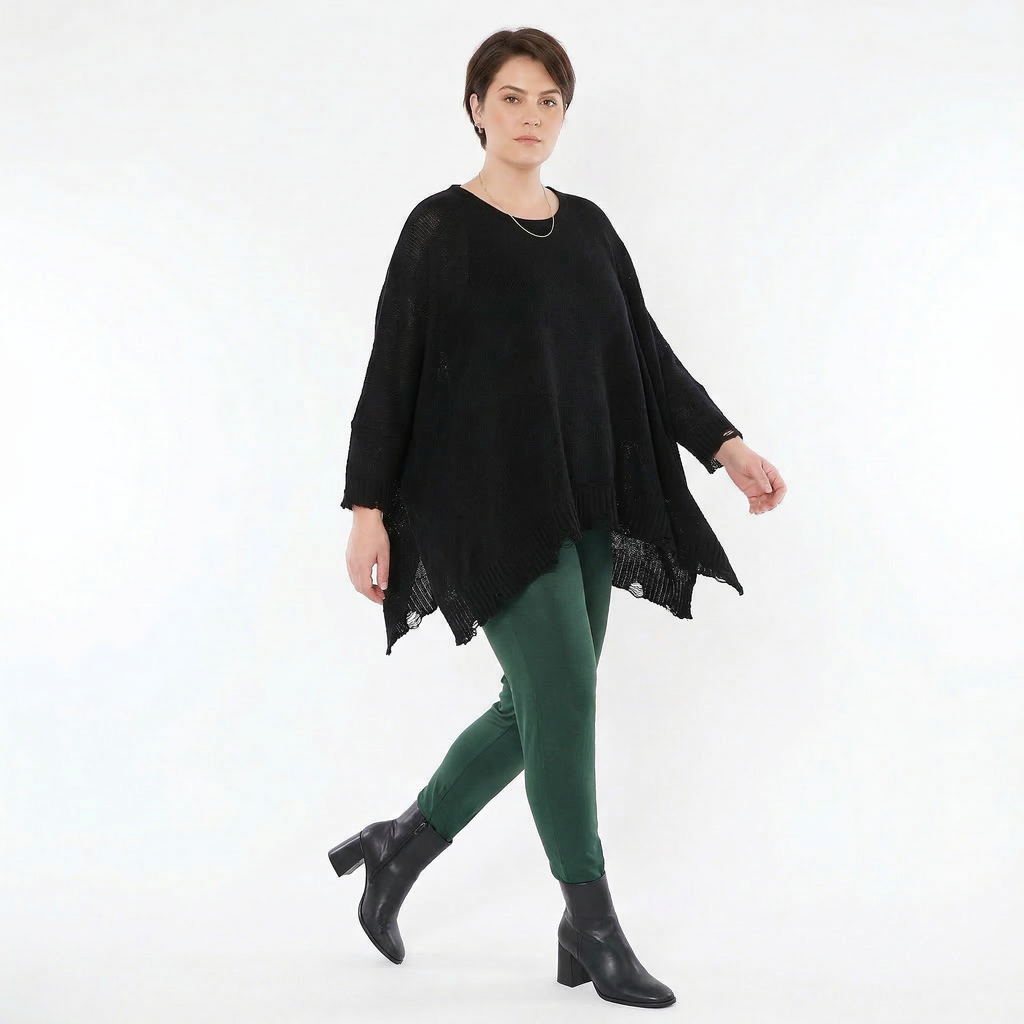 AKH Fashion Leggings in gerader Form, aus Viskose, 1531.0P100, Tannengrün, Ausgefallen