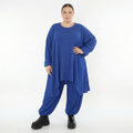 A-Form Bigshirt von AKH Fashion aus Materialmix, 1532.07014, Royalblau, Wellen, Ausgefallen