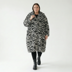  Ballonjacke von AKH Fashion aus Polyester, 1534.06889, Schwarz/Weiß, Zebra, Ausgefallen