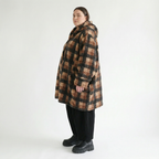  Ballonjacke von AKH Fashion aus Polyester, 1535.06660, Cognac/Beige/Grau, Kariert, Schick