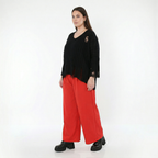  Marlene Hose von AKH Fashion aus Materialmix, 1536.00122, Rot, Ausgefallen, Zeitlos
