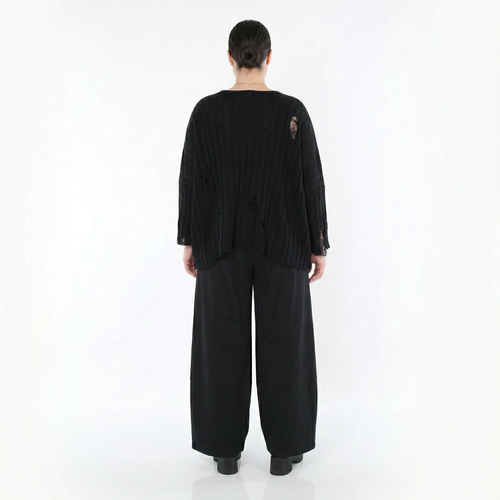  Marlene Hose von AKH Fashion aus Materialmix, 1536.00122, Schwarz, Ausgefallen, Zeitlos