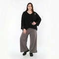  AKH Fashion Hose in gerader Form, aus Materialmix, 1536.00225, Grau, Ausgefallen, Zeitlos