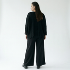  AKH Fashion Hose in gerader Form, aus Materialmix, 1536.00225, Schwarz, Ausgefallen