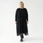 A-Form Tunika von AKH Fashion aus Polyester, 1544.05927, Schwarz, Punkte, Ausgefallen