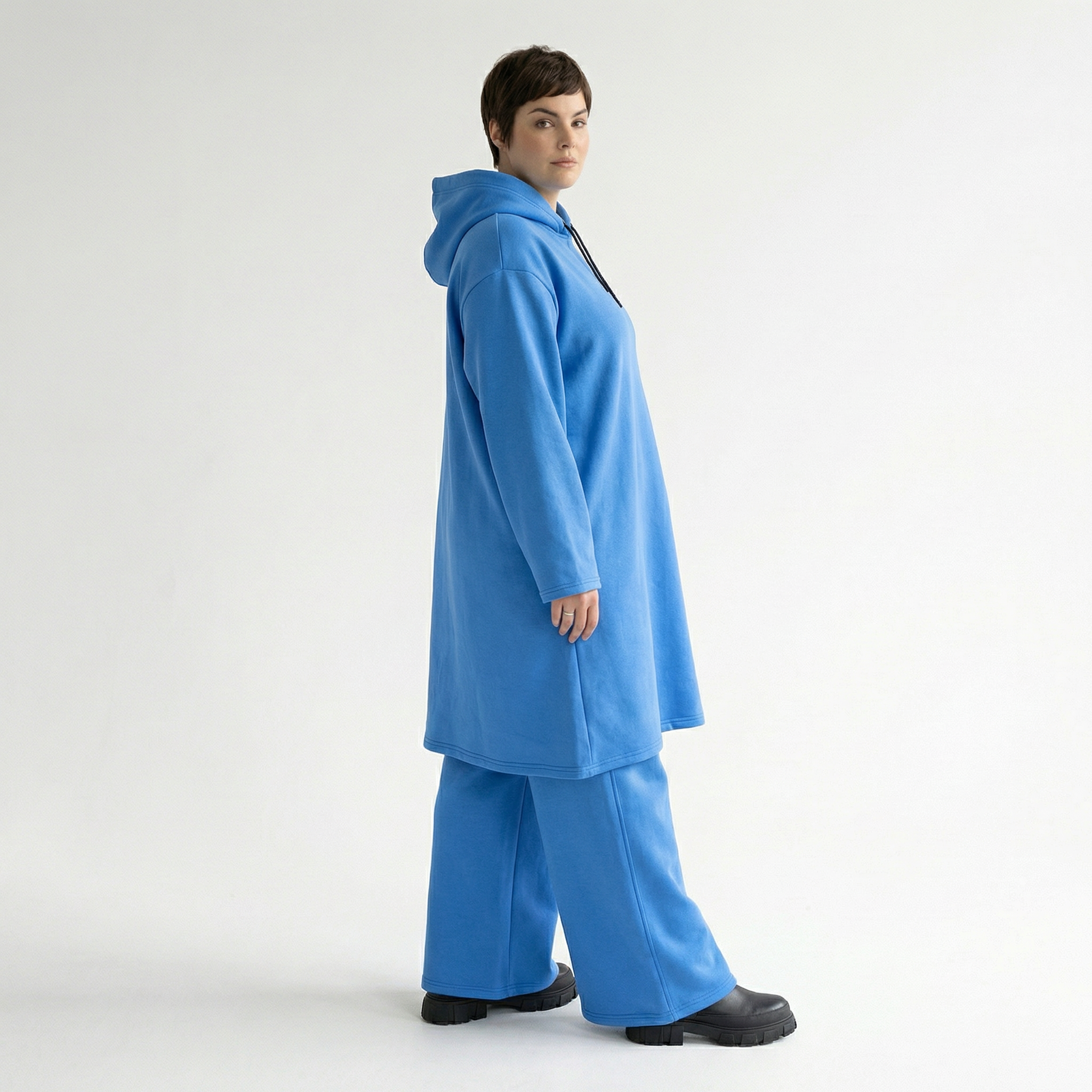  A-Form Kleid von AKH Fashion aus Baumwolle, 1547.06989, Blau, Ausgefallen, Zeitlos, Schick