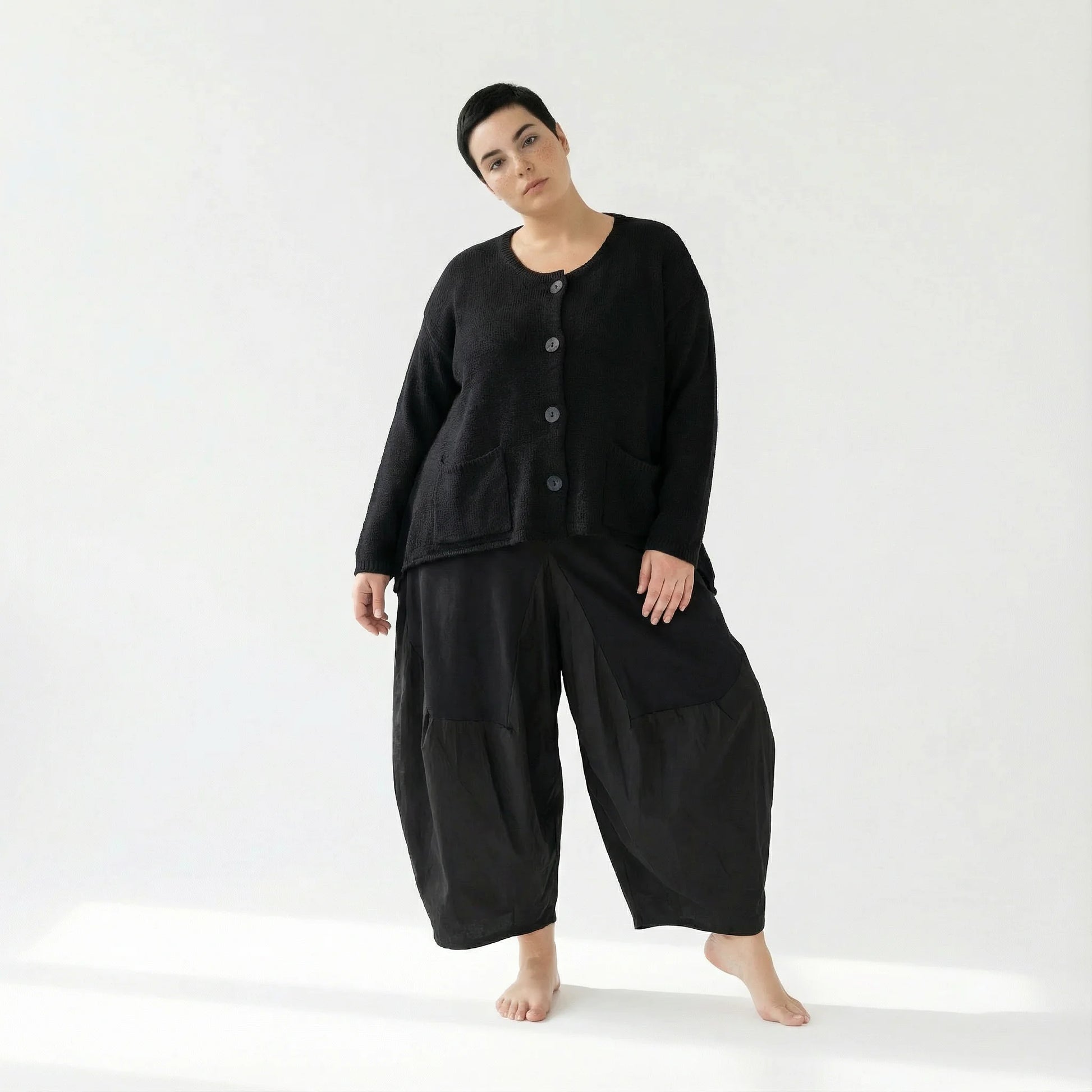  A-Form Jacke von AKH Fashion aus Viskose, 1537.00118, Schwarz, Meliert, Ausgefallen