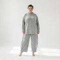  AKH Fashion Bigshirt in gerader Form, aus Viskose, 1540.07124, Grau, Kariert, Ausgefallen