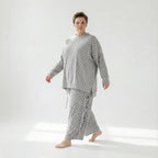  AKH Fashion Bigshirt in gerader Form, aus Viskose, 1540.07124, Grau, Kariert, Ausgefallen