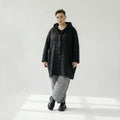  Ballonmantel von AKH Fashion aus Viskose, 1561.06600, Schwarz, Kariert, Ausgefallen