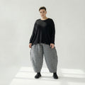  Ballonhose von AKH Fashion aus Viskose, 1561.06883, Grau, Kariert, Ausgefallen, Zeitlos