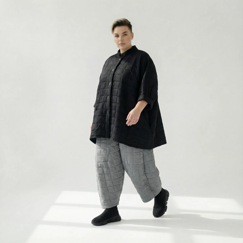  A-Form Bluse von AKH Fashion aus Viskose, 1561.07116, Schwarz, Kariert, Ausgefallen