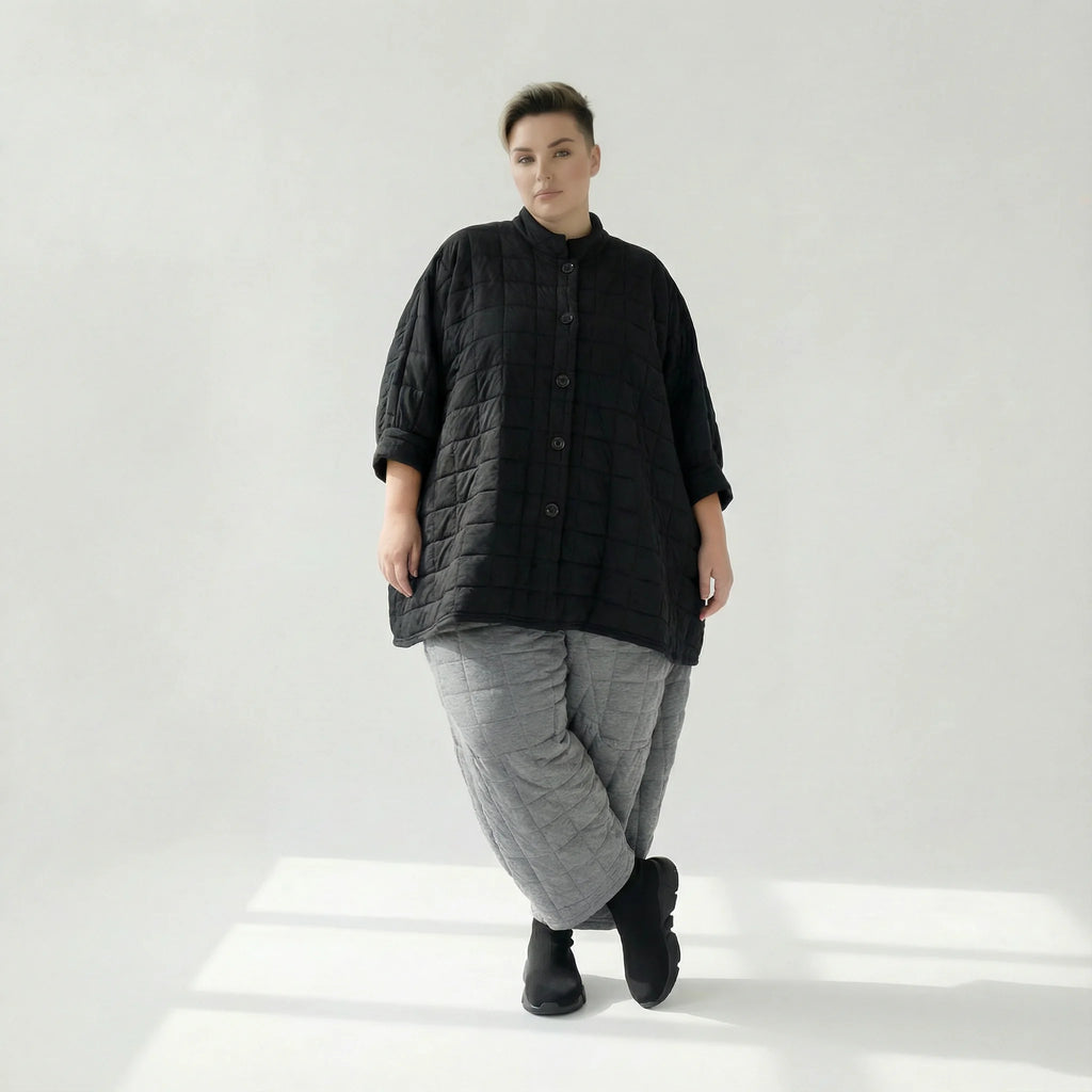  A-Form Bluse von AKH Fashion aus Viskose, 1561.07116, Schwarz, Kariert, Ausgefallen