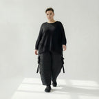  Ballonhose von AKH Fashion aus Viskose, 1561.07125, Schwarz, Kariert, Ausgefallen, Zeitlos