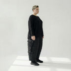  Ballonhose von AKH Fashion aus Viskose, 1561.07125, Schwarz, Kariert, Ausgefallen, Zeitlos
