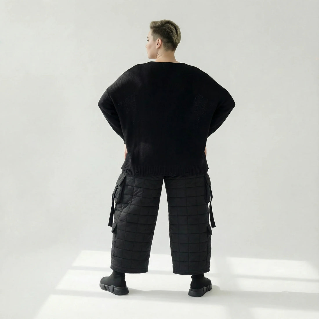  Ballonhose von AKH Fashion aus Viskose, 1561.07125, Schwarz, Kariert, Ausgefallen, Zeitlos