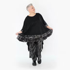 A-Form Bigshirt von AKH Premium aus Viskose, P1019.7103, Silber/Schwarz, Zebra, Ausgefallen