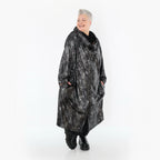  AKH Premium Mantel in gerader Form, aus Viskose, P1019.7155, Silber/Schwarz, Zebra, Schick